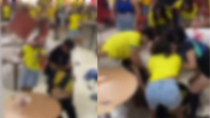 Confusão em shopping de Petrolina: vídeo mostra troca de agressões durante Brasil x Noruega