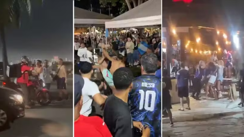 Torcedores argentinos se envolvem em brigas no Rio após derrota na final da Copa