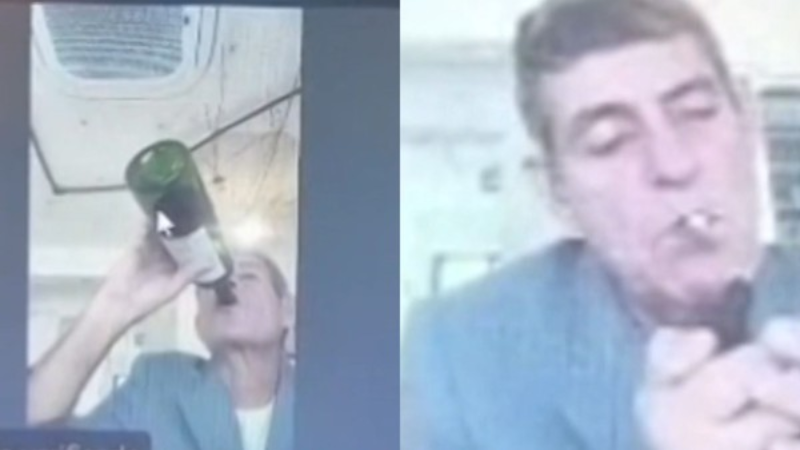 Juiz é afastado após aparecer fumando e bebendo vinho durante julgamento por videoconferência